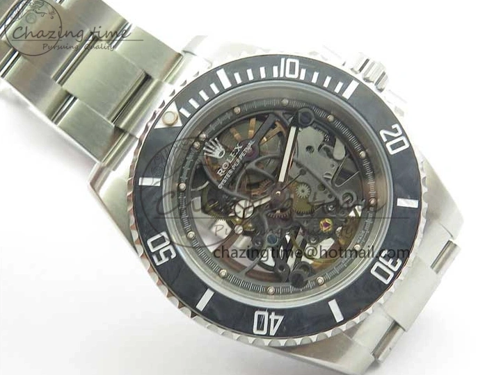 MiroTime 0214 Durable Andrea Pirlo Project Skeleton Submariner SS VRF Best Edition on SS Bracelet SA 2985